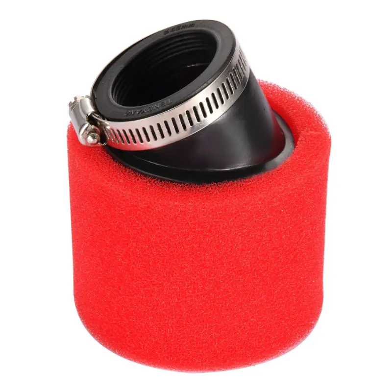 Filtro dell'aria in schiuma angolato da 45 mm rosso per moto ATV Dirt Bike