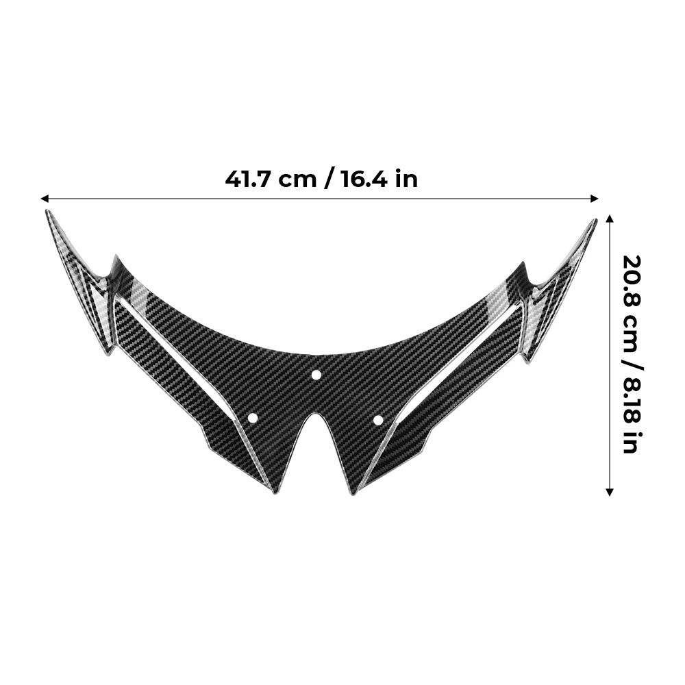 Carenatura anteriore Winglet Spoiler Ala aerodinamica per Kawasaki Ninja 500 Ninja 500 SE 2024‑2026
